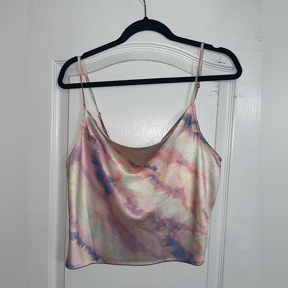 Forever 21 Tops - Forever21 Cowl Neck Tie Dye Crop Top — L